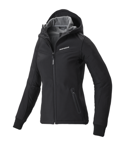 Дамско текстилно мото яке SPIDI HOODIE ARMOR Black