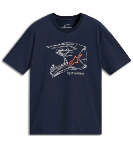 Тениска ALPINESTARS CSF MX HELMET NAVY