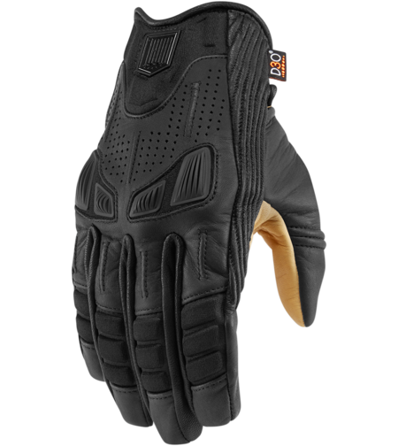 Кожени мото ръкавици ICON 1000 AXYS - BLACK