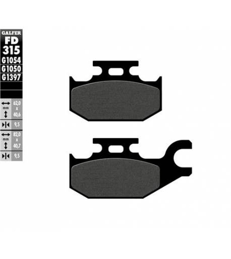 Предни/Задни мото накладки Galfer SEMI METAL FD315G1054