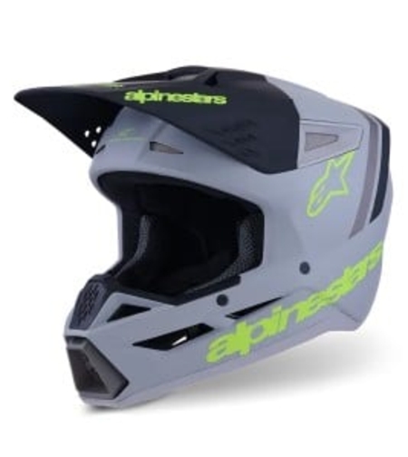 Мотокрос каска ALPINESTARS SM3 RADIUM GRAY/BLK/YL
