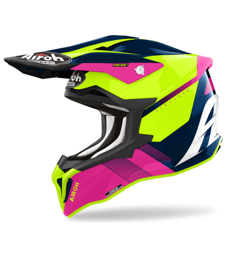 Мотокрос каска AIROH STRYCKER BLAZER BLUE PINK GLOSS