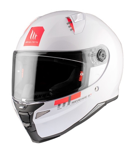 Каска MT REVENGE 2 S SOLID A0 GLOSS PEARL WHITE