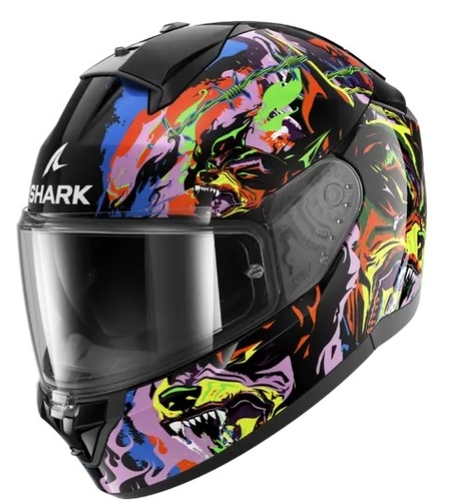 Каска SHARK RIDILL 2 RAGING BEAST Black Violet Yellow