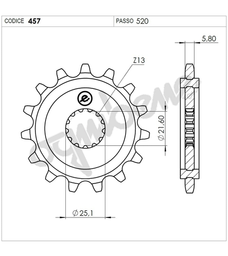 Предно зъбчато колело (пиньон) TROFEO 360457R15