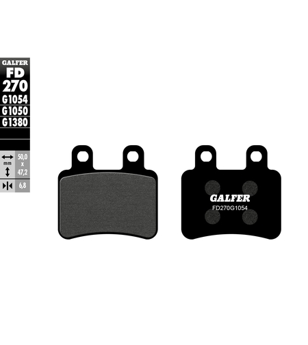 Предни/Задни мото накладки Galfer SEMI METAL FD270G1054