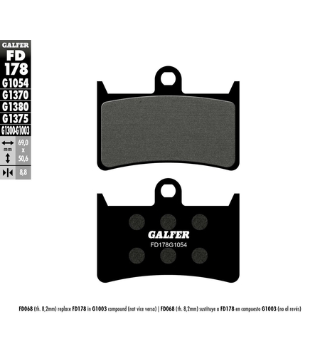 Предни мото накладки Galfer SEMI METAL FD178G1054