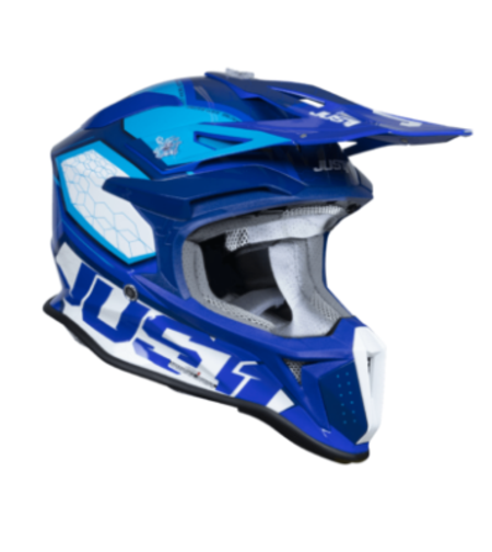 Mотокрос каска Just1 J-18 F Hexa White/Blue