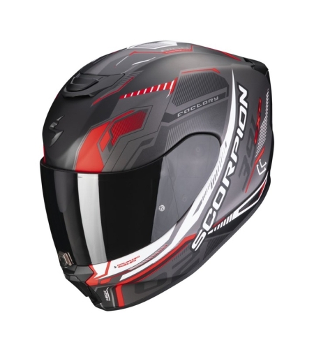 Каска SCORPION EXO 391 Haut Matt Black/Silver/Red