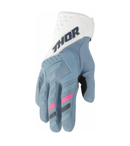 Дамски мотокрос ръкавици THOR WOMEN'S SPECTRUM WHITE/BLUE