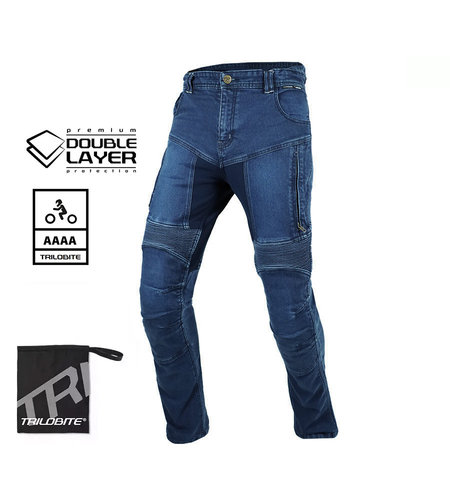 Мото дънки TRILOBITE PARADO DOUBLELAYER AAA(A) SLIM FIT MEN BLUE LEVEL 2