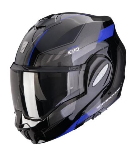 Модуларна каска SCORPION Exo-Tech Evo SOCIUS BLACK/BLUE