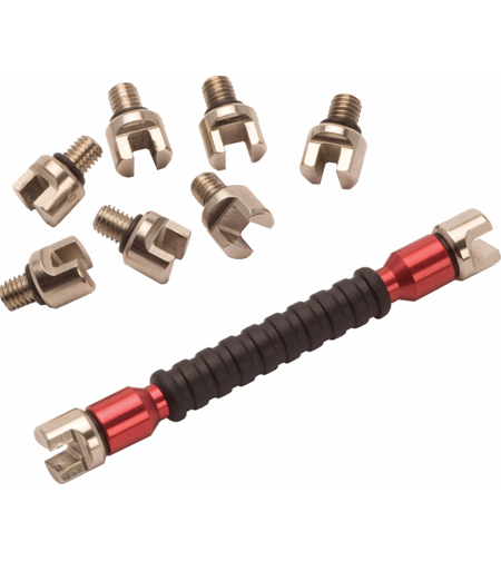 Ключ за спици RFX Race Interchangeable Multi Tip Spoke Key - RED 5.4mm -> 7.0mm