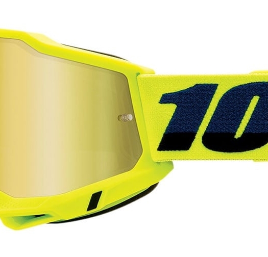Мотокрос очила 100% ACCURI2 FLUO YELLOW-MIRROR GOLD
