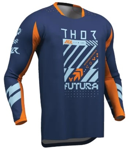 Мотокрос джърси THOR LAUNCHMODE FUTURA NV/ORG