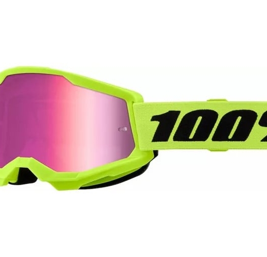 Мотокрос очила 100% STRATA2 NEON YEL MR PK