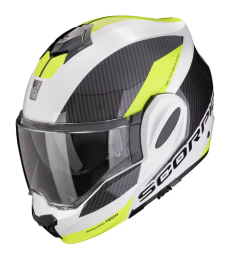 Модуларна каска SCORPION Exo-Tech Evo Team WHITE/YELLOW