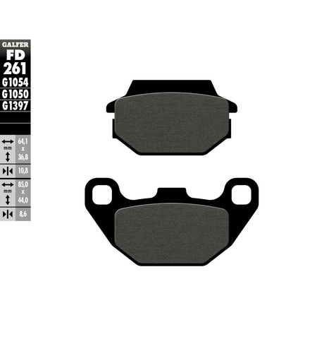 Предни/задни мото накладки Galfer SCOOTER FD261G1050