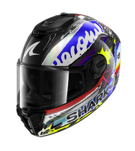 Каска SHARK SPARTAN RS CARBON STREETRUSH BLACK/BLUE/SILVER/YELLOW