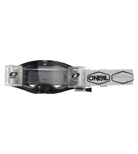 Мотокрос очила O`NEAL B-30 ROLL OFF HEXX V.22 BLACK/WHITE - CLEAR