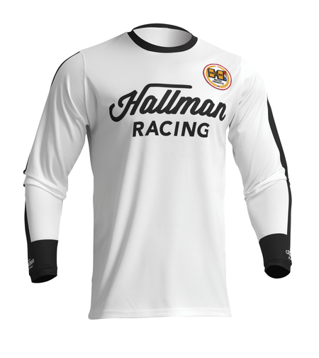Мотокрос джърси THOR HALLMAN DIFFER ROOSTED WHITE/BLACK