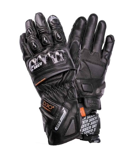 Кожени ръкавици SECA TRACKDAY BLACK
