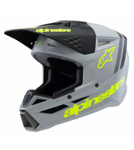 Детска каска ALPINESTARS SM3 RADIUM GY/BLK/YL