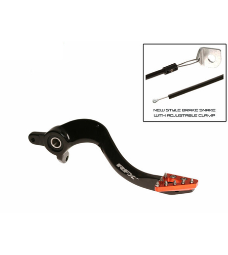 Заден лост за спирачка RFX Pro ST Rear Brake Lever (Hard Anodised Black/Orange) - KTM SX/SX-F 125-525