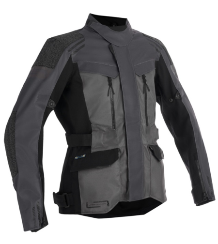 Дамско текстилно мото яке Lindstrands Storbo Graphite Dark Grey Black