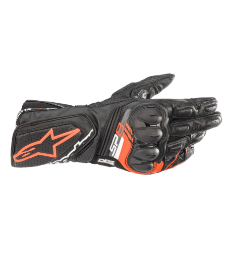 Кожени мото ръкавици ALPINESTARS SP-8 V3 Black-Red Fluo