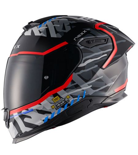 Каска NEXX Y100R URBANGRAM BLACK RED MATT