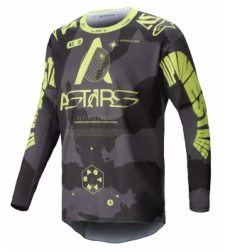 Мотокрос джърси Alpinestars RACER HOLLOW CAMO/YELLOW