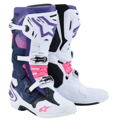 Мотокрос ботуши ALPINESTARS TECH 10 WHIT/VIOLET/NAVY/PINK