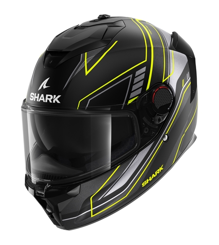 Каска SHARK SPARTAN GT PRO TORYAN BLACK/GRAY/YELLOW FLUO MATT
