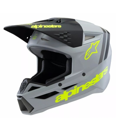 Детска мотокрос каска ALPINESTARS SM3 RADIUM GY/BLK/YL