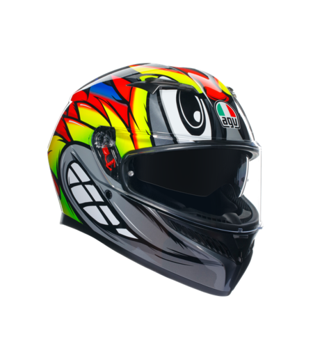 КАСКА  AGV K3 -BIRDY 2.0 GREY/YELLOW/RED