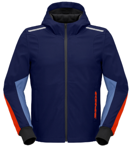 Мото суитшърт SPIDI HOODIE ARMOR LIGHT Navy/Red