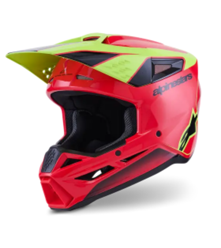 Мотокрос каска ALPINESTARS SM3 FRAY RED/YELLOW/BLACK