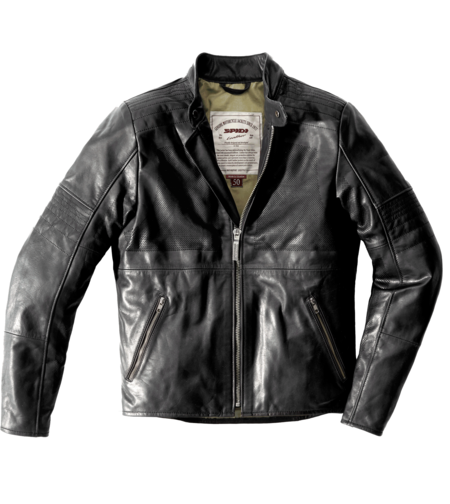Кожено яке за мотор SPIDI GARAGE PERFORATED BLACK