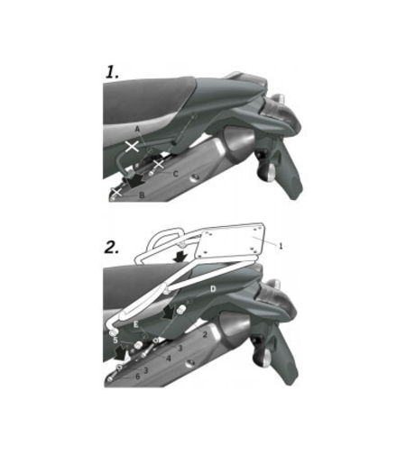 Монтажен комплект за куфари SHAD TOP MASTER YAMAHA XT 660 R/X '04/08