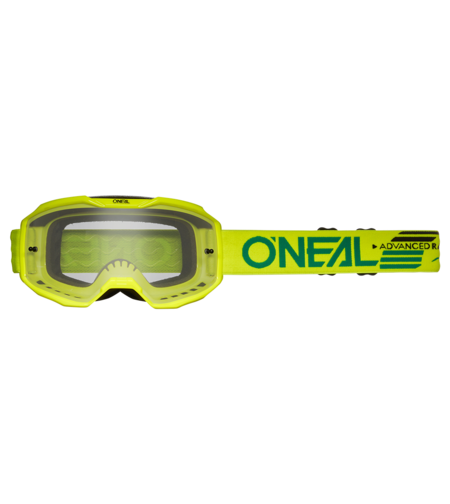 Мотокрос очила O'NEAL B-10 SOLID NEON YELLOW - CLEAR V.24