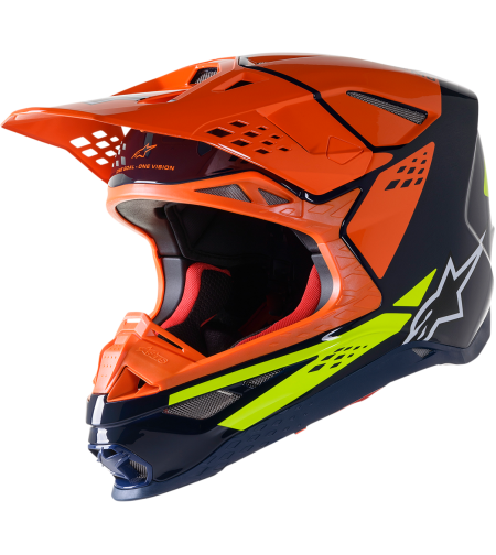 Мотокрос каска ALPINESTARS SM8 Factory BL/OR/YL
