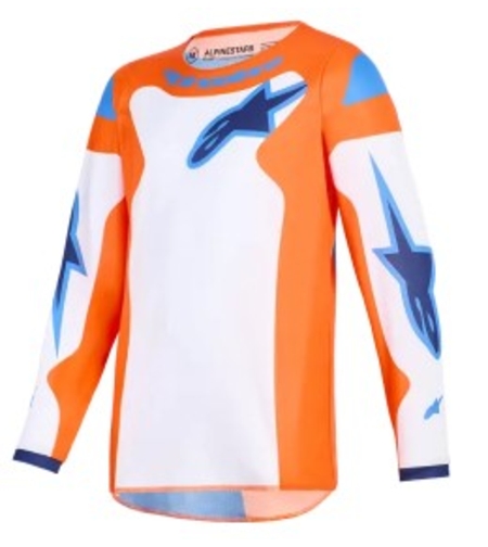 Детско мотокрос джърси Alpinestars FLUID GRID ORAN/BLUE