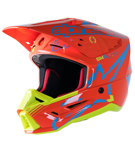 Мотокрос каска ALPINESTARS SM5 ACT ORANGE/YELLOW GLOSS