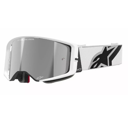 Мотокрос очила ALPINESTARS SUPERTECH CORP WHITE MIRROR-SILVER