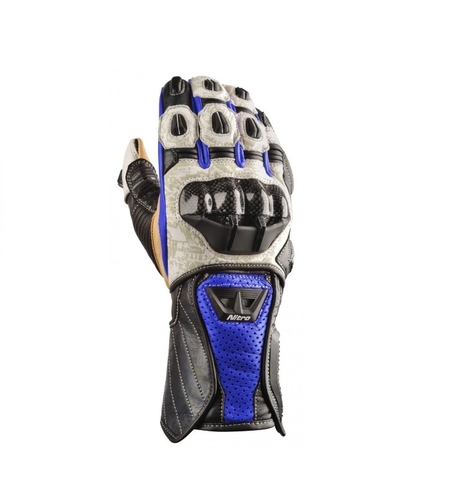 Ръкавици за мотор NITRO NG-102 BLUE CARBON