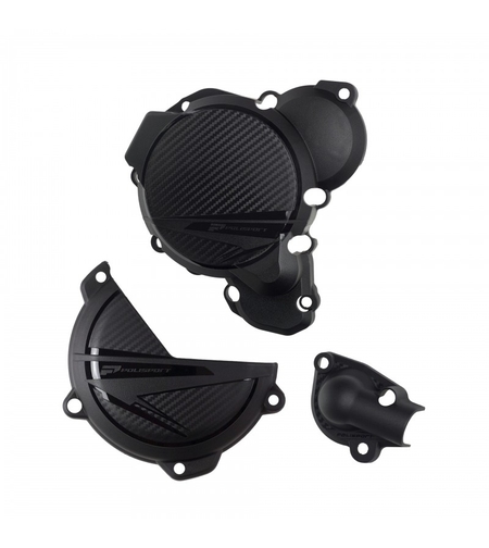 Комплект протектор за капака на двигателя POLISPORT Engine Covers Protection Kit KTM SX/XC 250/300 - 2023-24 Black