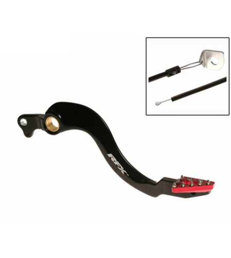 Заден лост за спирачка RFX Pro ST Rear Brake Lever (Hard Anodised Black/Red) - Honda CRF250/450