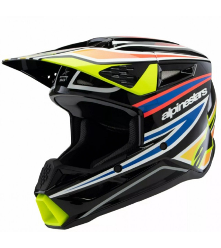Детска каска ALPINESTARS SM3 WURX BLK/YL/B