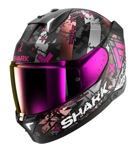 Каска SHARK SKWAL i3 HELLCAT MATT BLACK/WHITE/PINK